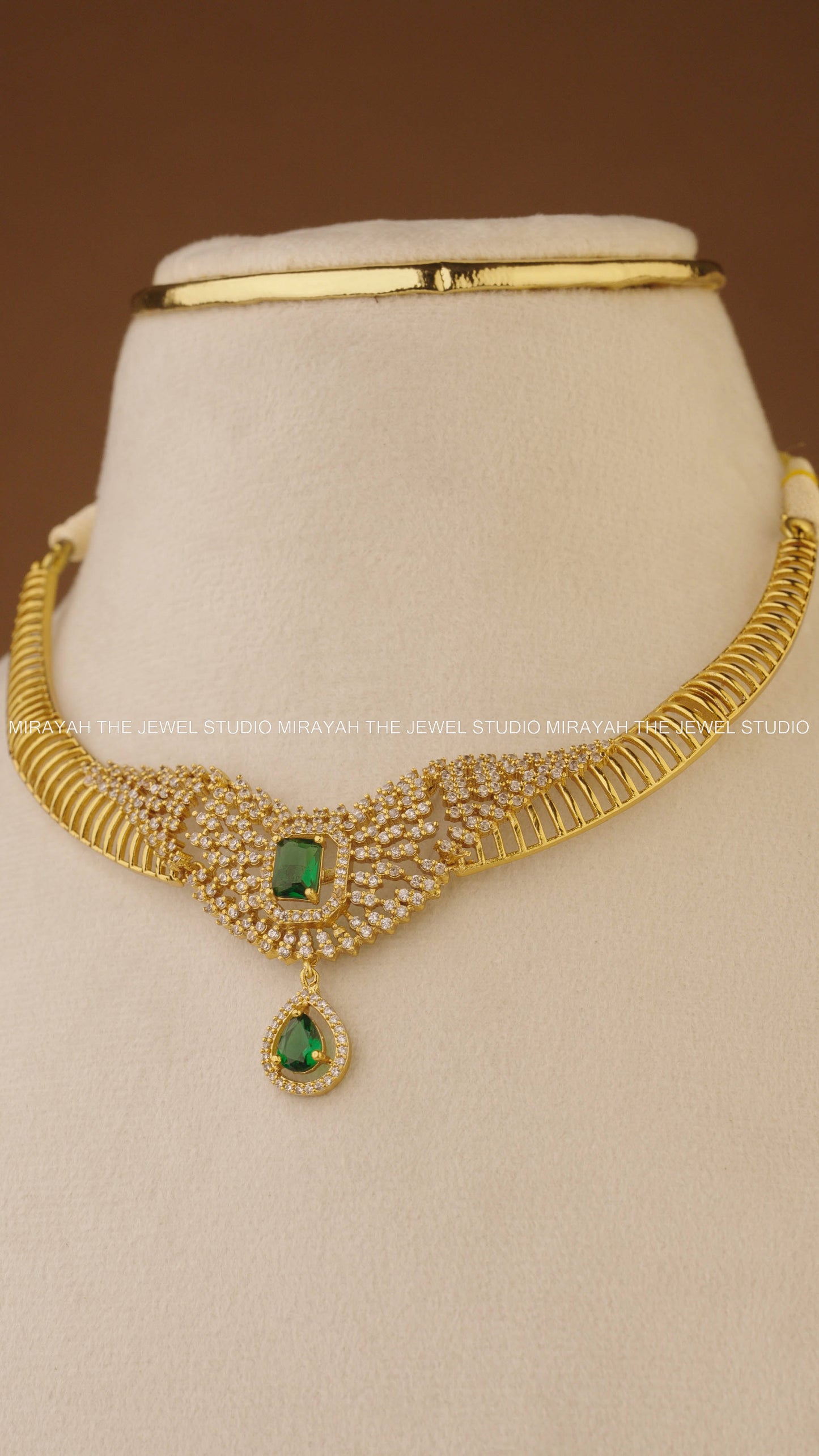 HEERA SHINE AD NECKLACE - GREEN