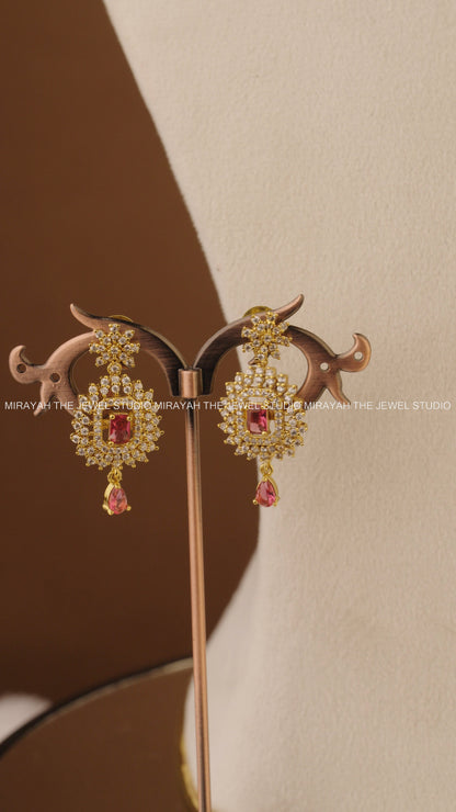 HEERA SHINE AD NECKLACE - RED