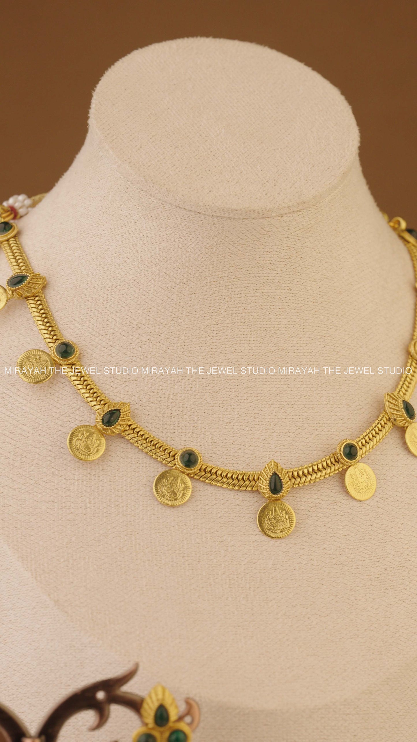 COIN SWARNA MANGA NECKLACE - GREEN