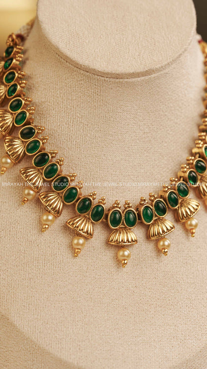 UMBRELLA STONE NECKLACE - GREEN