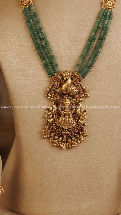AARADHYA GREEN BEAD HARAM