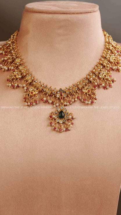 CHERRY RED PEARL NECKLACE