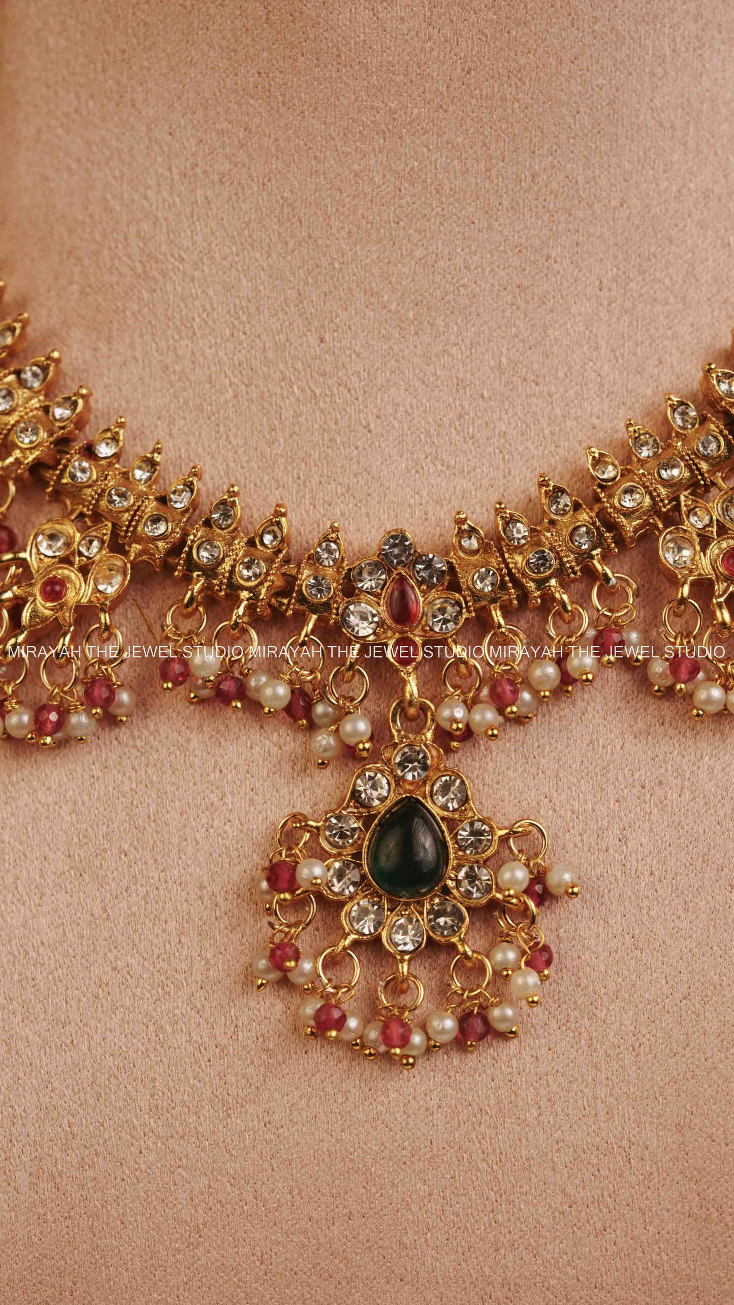 CHERRY RED PEARL NECKLACE