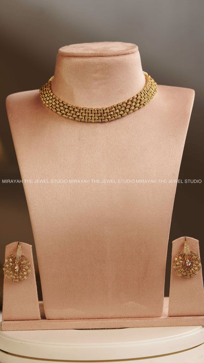 PREMIUM CZ LAYERED CHOKER/NECKLACE