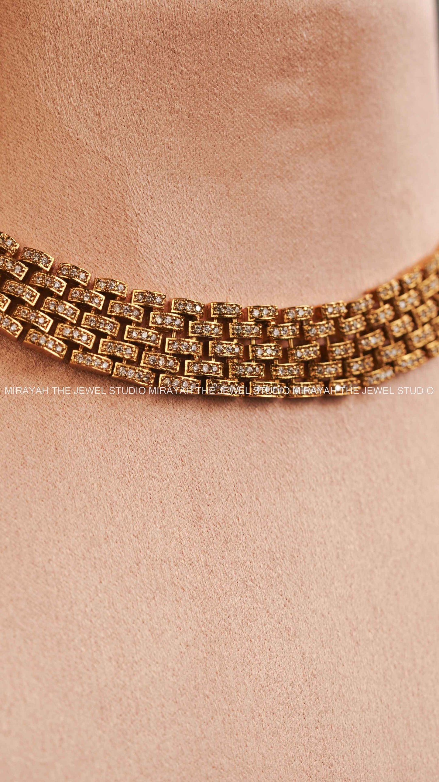 PREMIUM CZ LAYERED CHOKER/NECKLACE