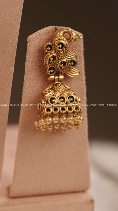 PEARL RADHE KRISHNA HARAM - GREEN