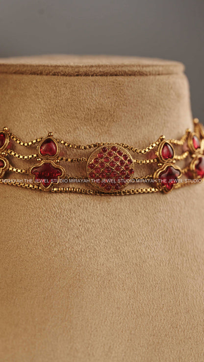 BUDGETED PALAKKA CHOKER - RED
