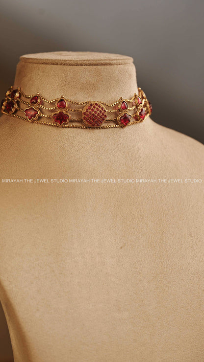 BUDGETED PALAKKA CHOKER - RED