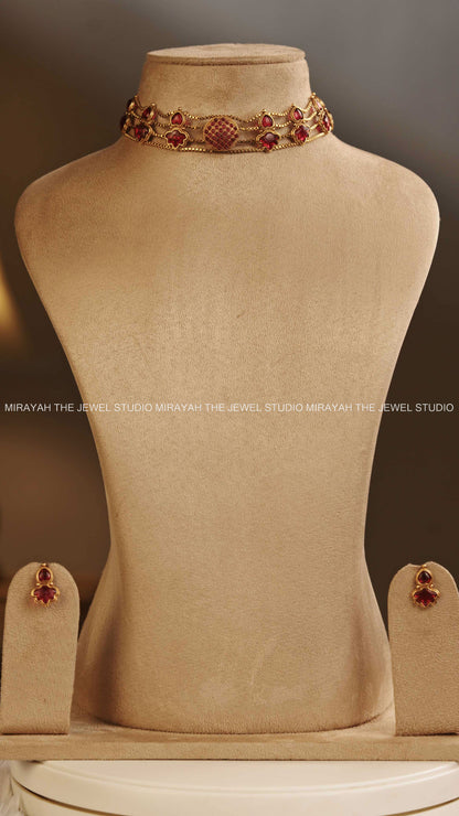 BUDGETED PALAKKA CHOKER - RED