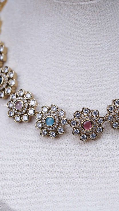 AD MULTI FLORAL NECKLACE