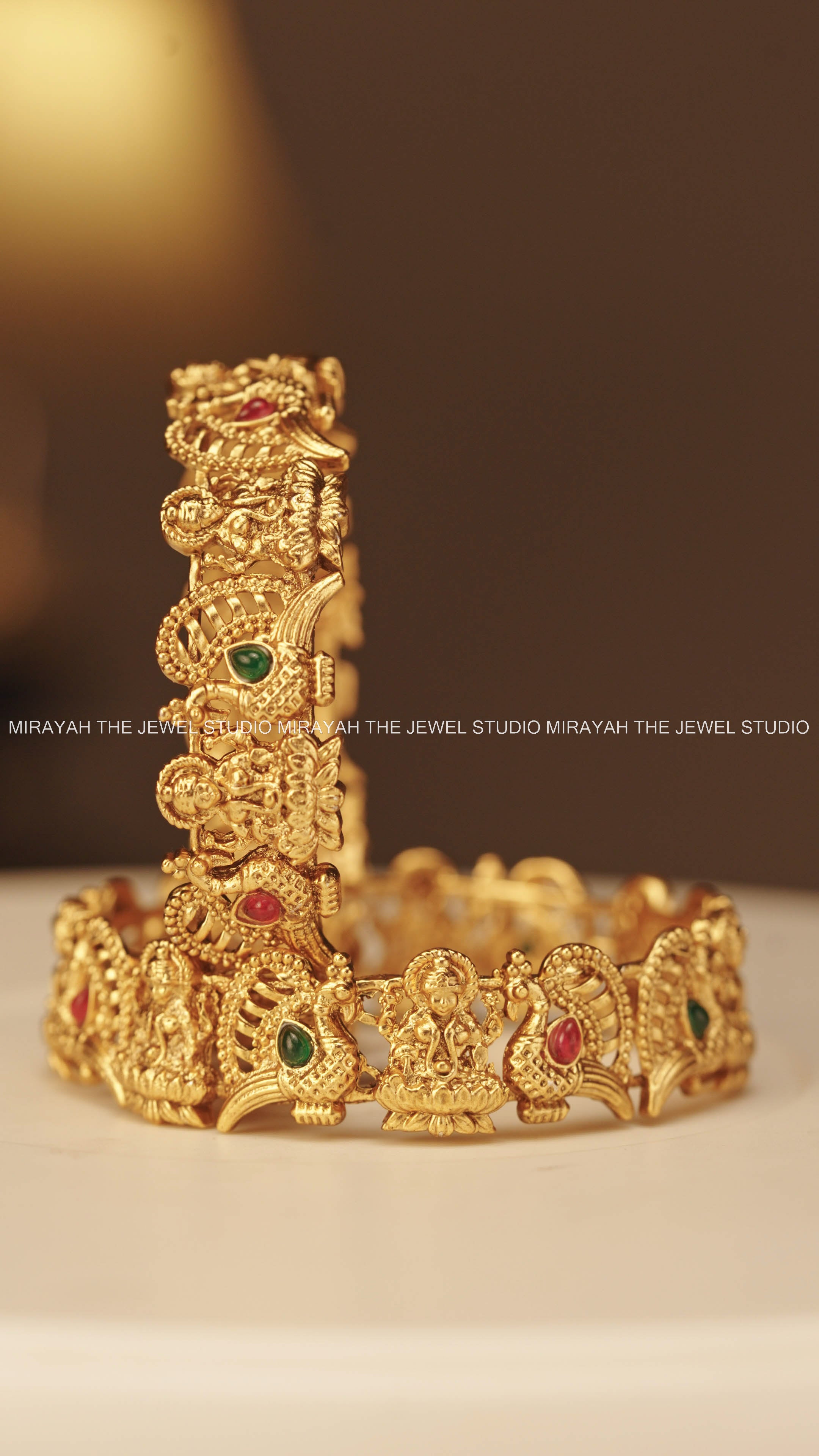 PEACOCK SEQUENCE BANGLE (2PC) – Mirayah The Jewel Studio