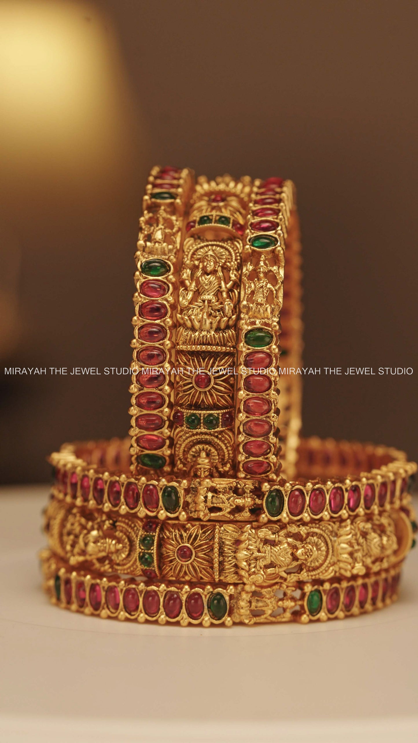 AADHYA RUBY GREEN BANGLE (6PC)