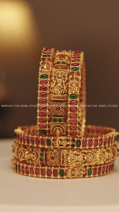 AADHYA RUBY GREEN BANGLE (6PC)