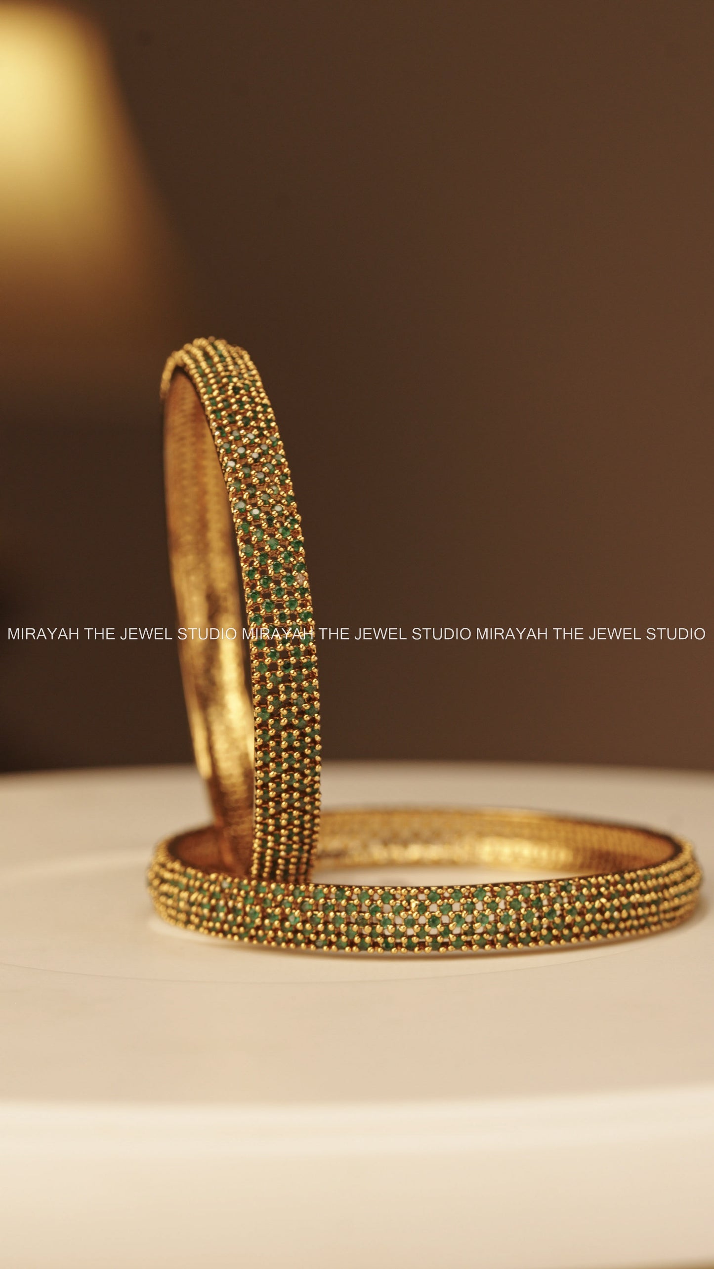 PREMIUM GLITTERY AD GREEN BANGLE (2PC)