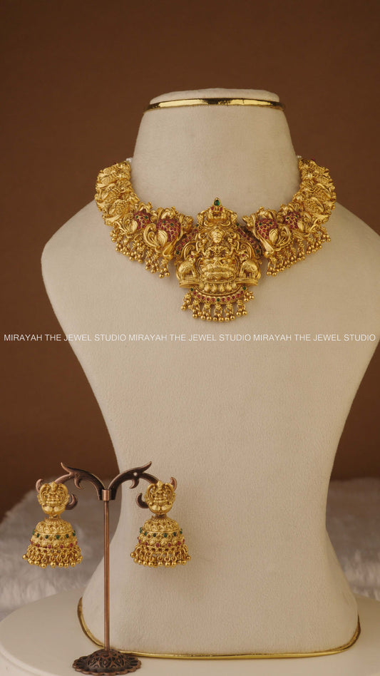 GAJALAKSHMI PEACOCK NECKLACE