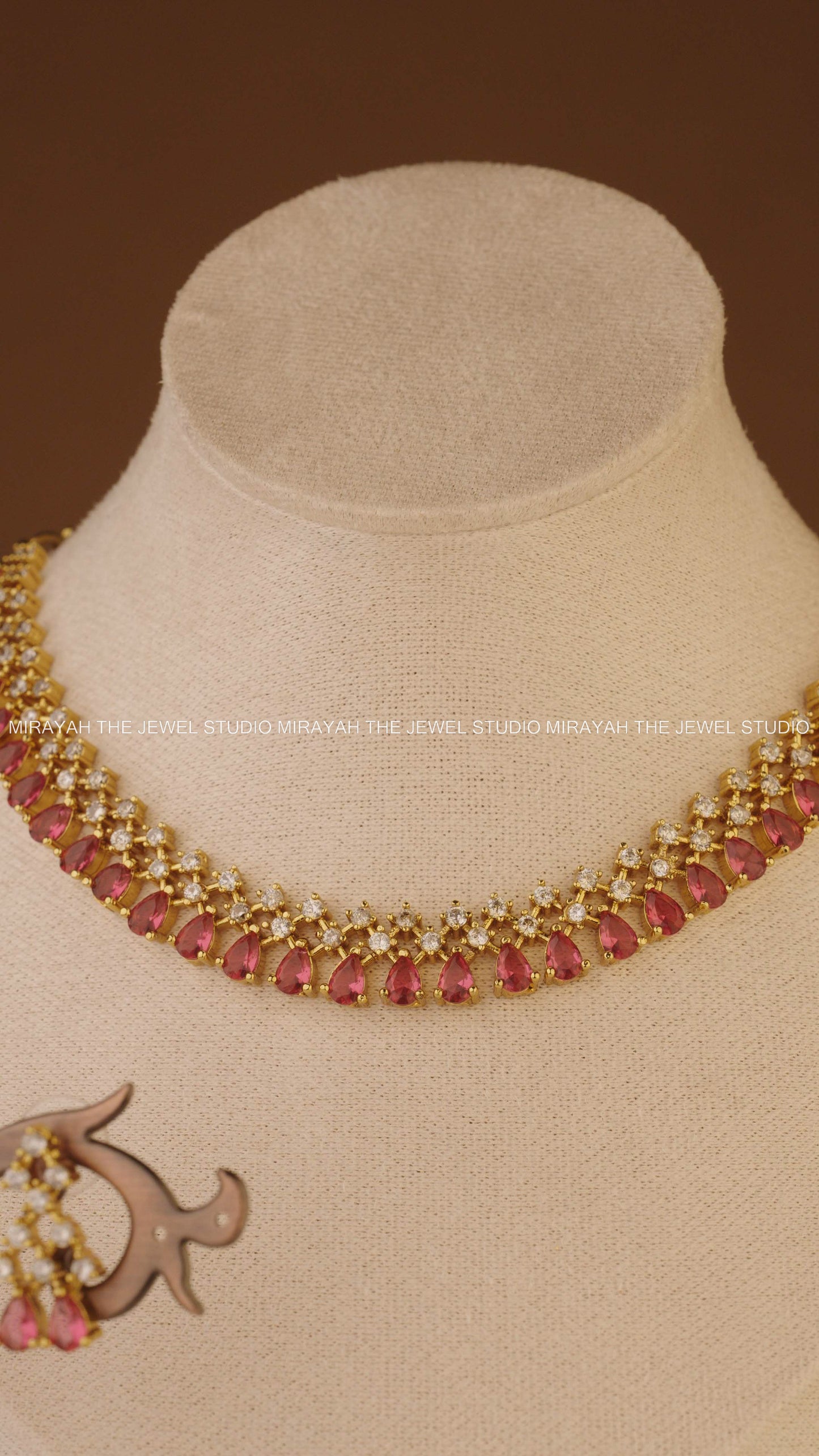 SPARKLING AD NECKLACE - RUBY