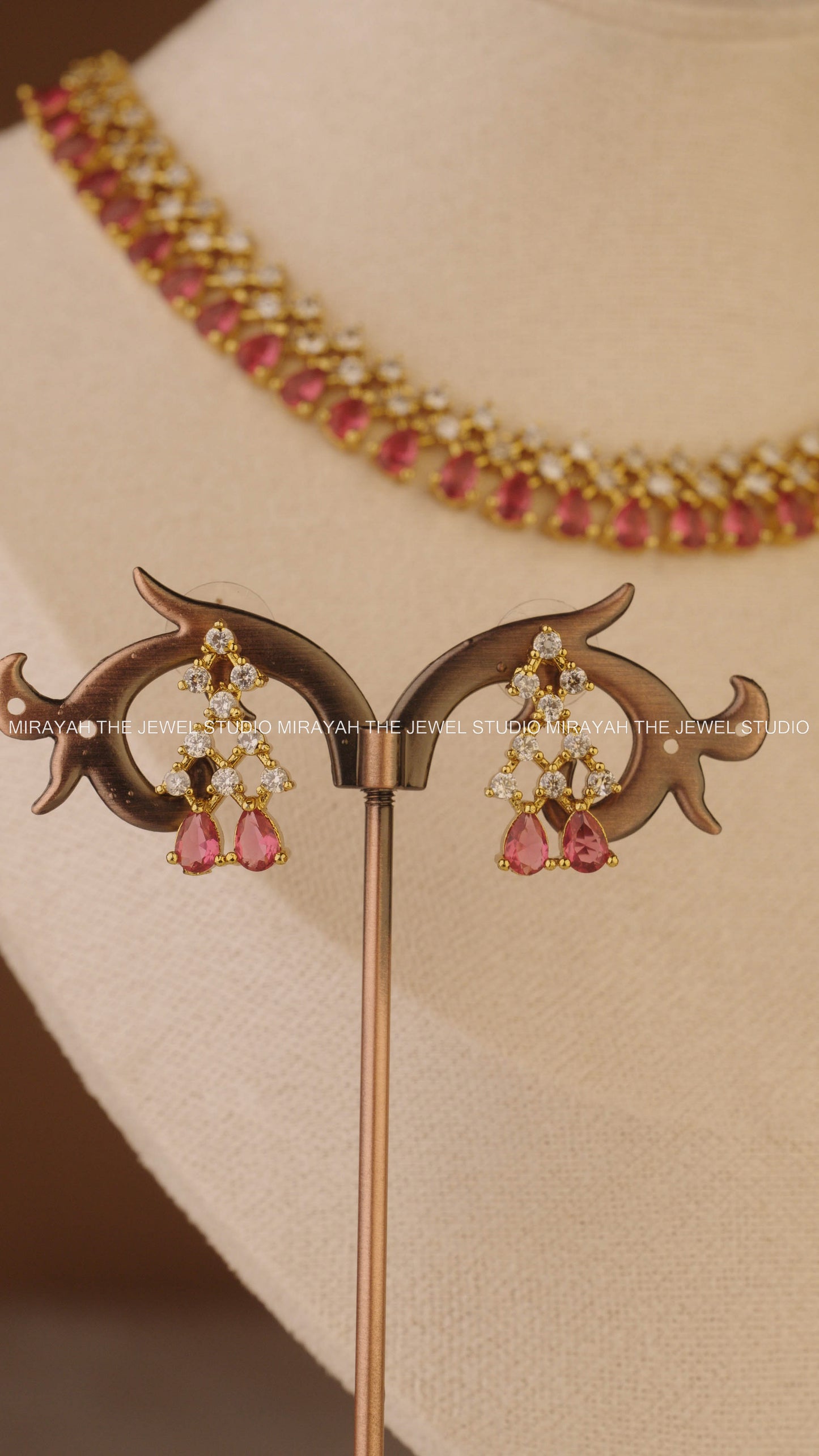 SPARKLING AD NECKLACE - RUBY