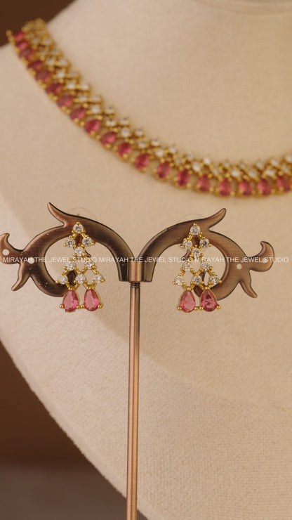 SPARKLING AD NECKLACE - RUBY