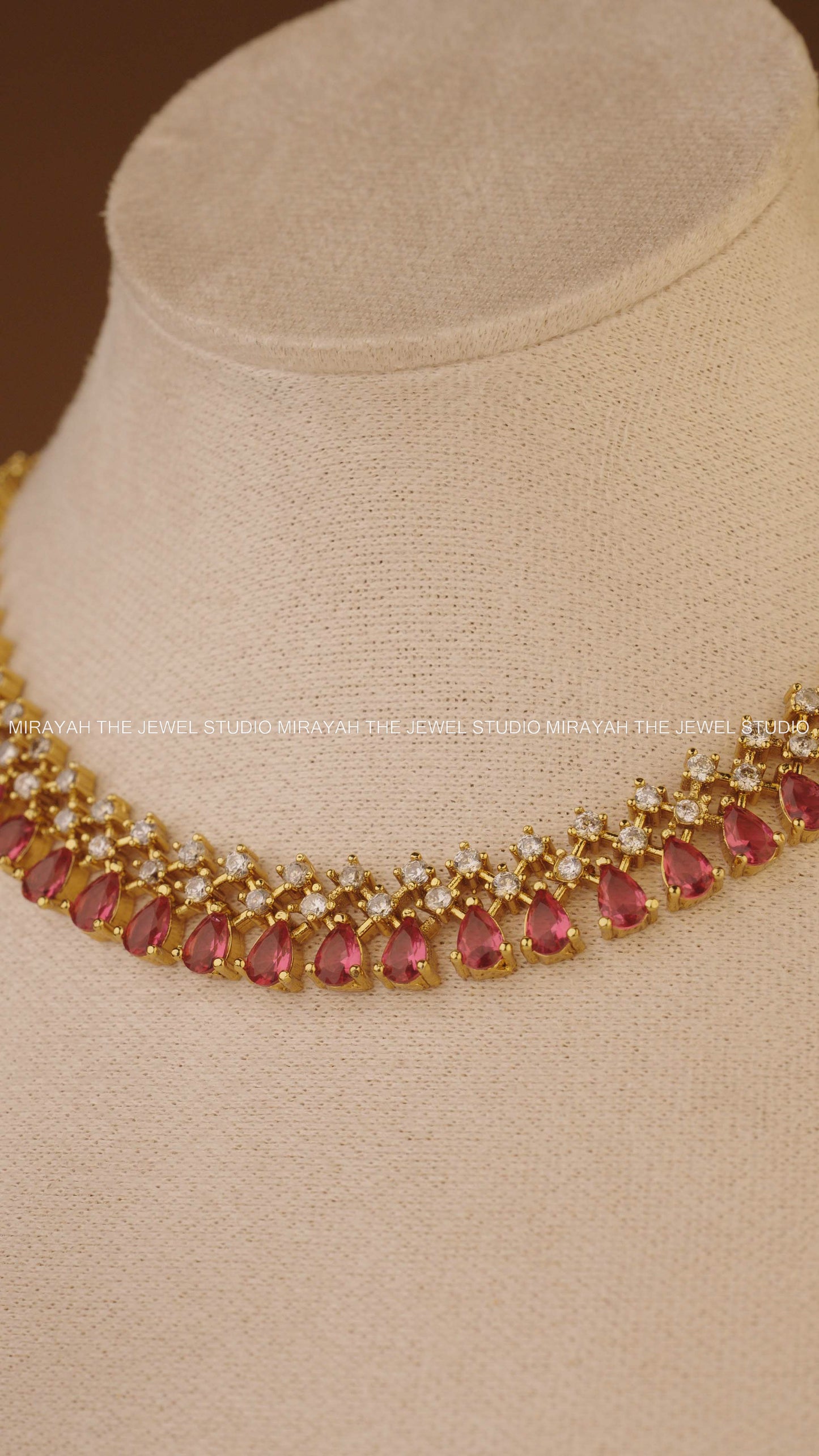 SPARKLING AD NECKLACE - RUBY