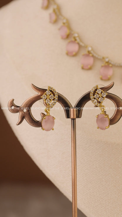 DEW DROPS AD NECKLACE - PINK