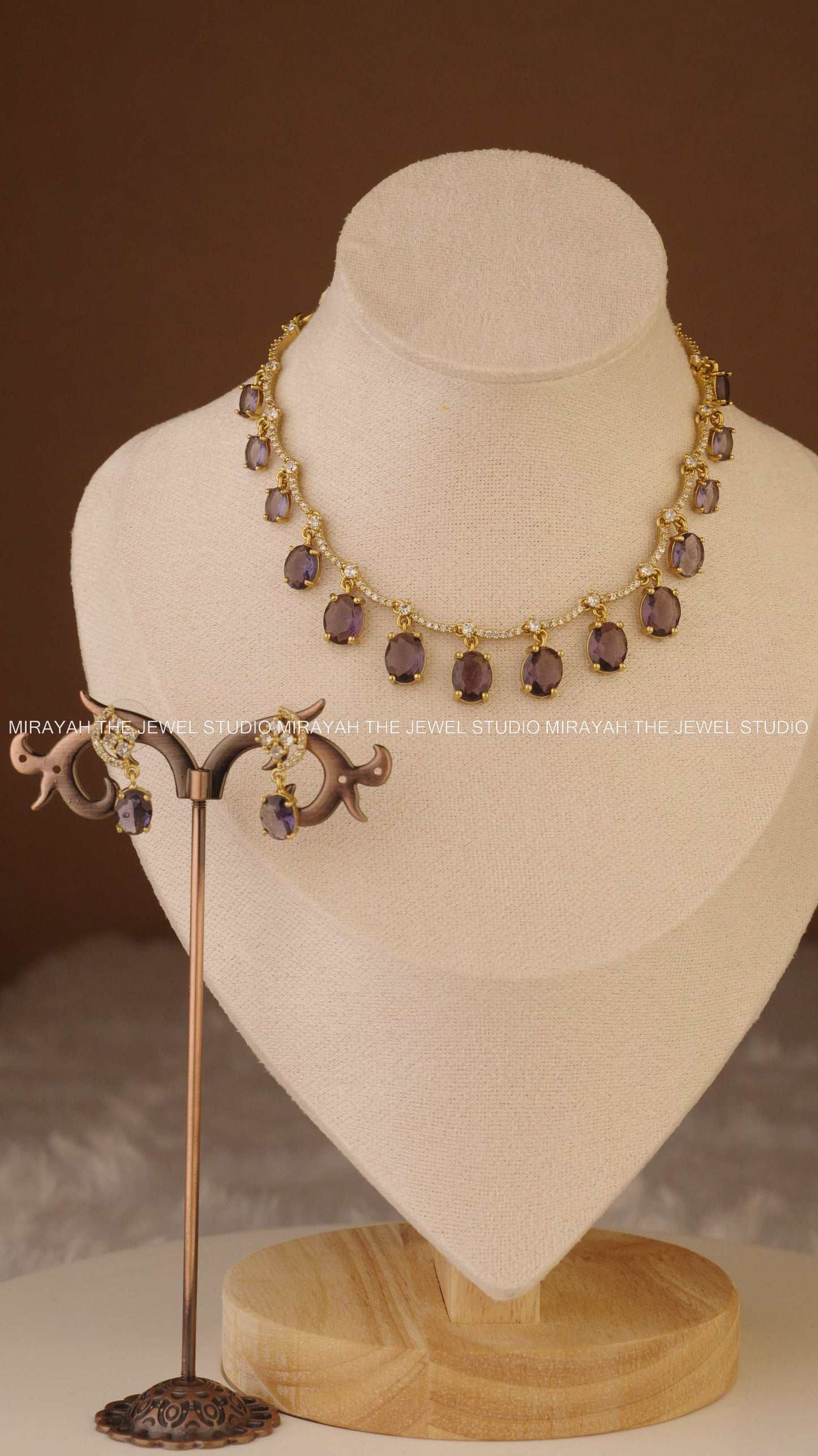 DEW DROPS AD NECKLACE - VIOLET