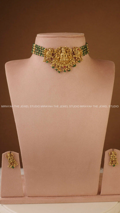 VISHRUTHI LAKSHMI CHOKER - DARK GREEN