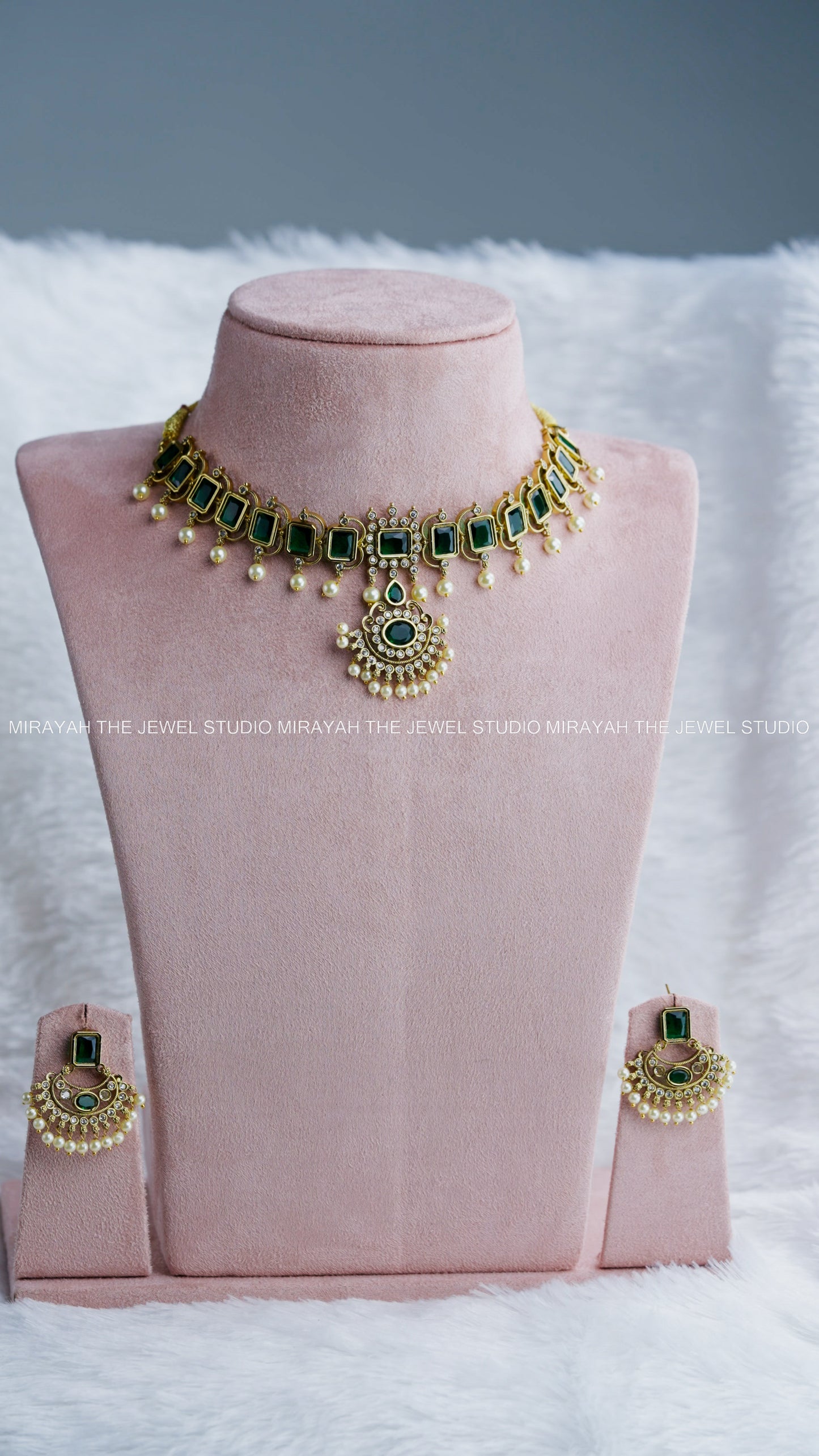 BOX SEQUENCE ATTIGAI NECLACE - GREEN