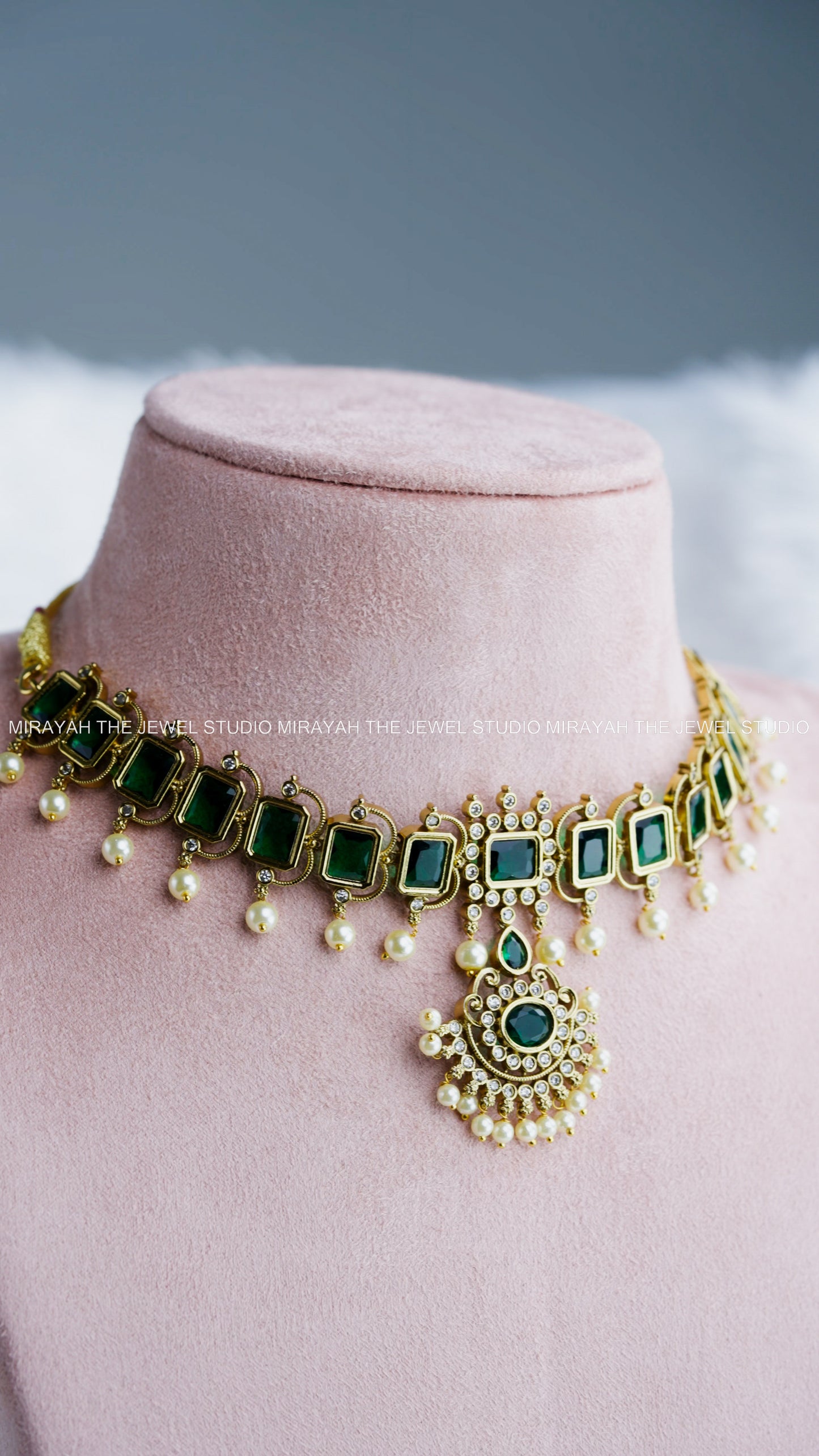 BOX SEQUENCE ATTIGAI NECLACE - GREEN