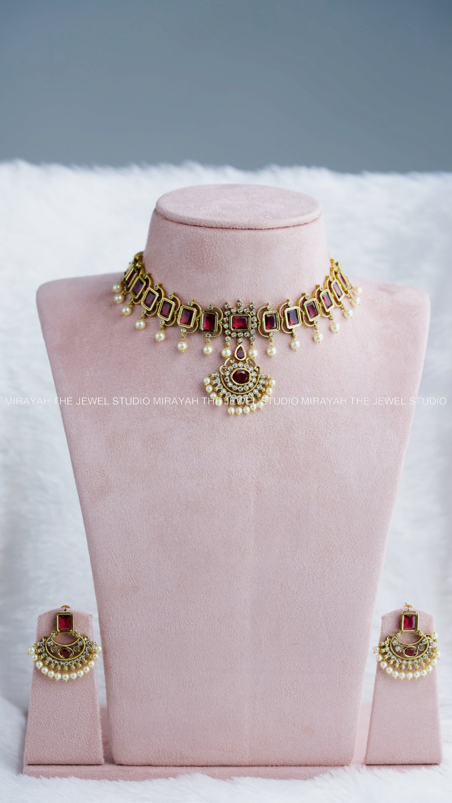 BOX SEQUENCE ATTIGAI NECLACE - RED