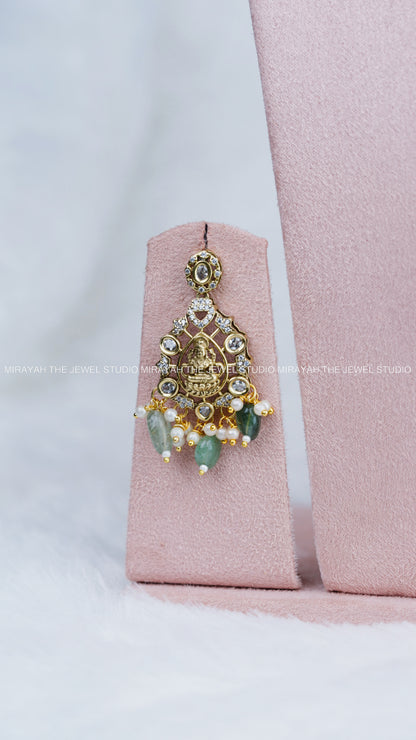 MAHALAKSHMI KANTI NECKLACE - MINT GREEN