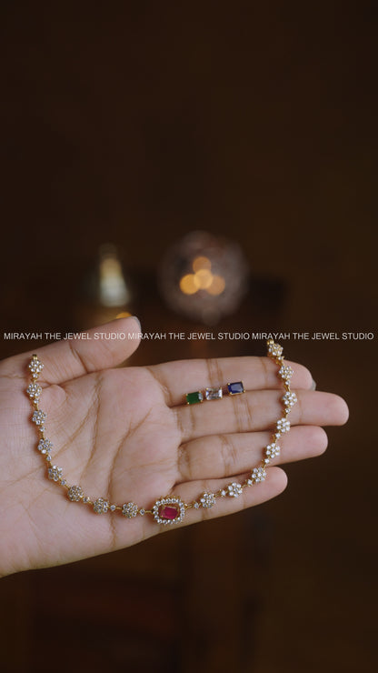 CRYSTAL BLOOM INTERCHANGEABLE CHOKER - 4 IN 1 CHOKER