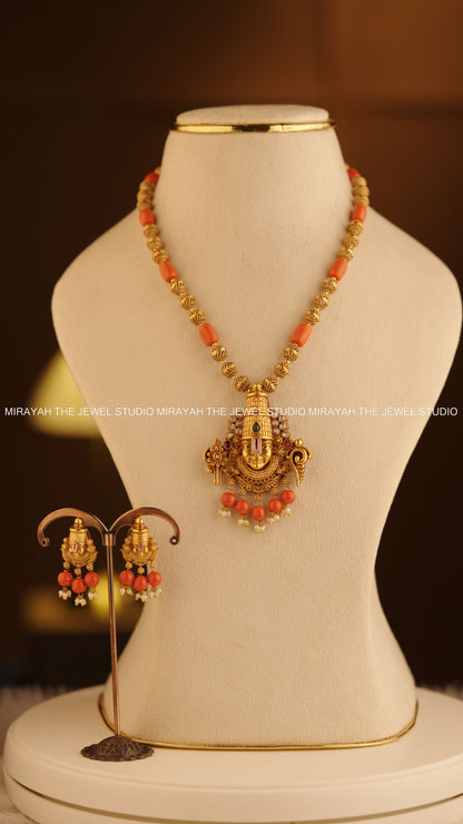 TIRUMALA TEJAS NECKLACE - CORAL
