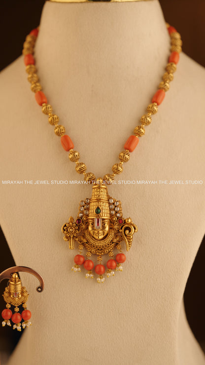 TIRUMALA TEJAS NECKLACE - CORAL