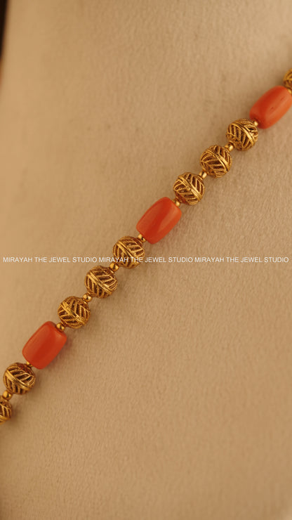 TIRUMALA TEJAS NECKLACE - CORAL