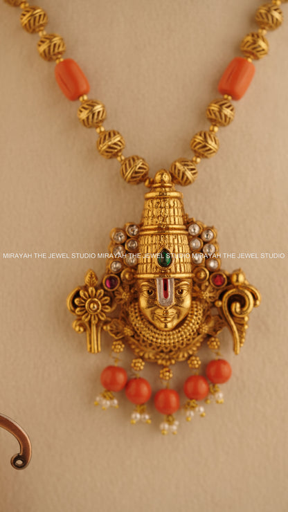 TIRUMALA TEJAS NECKLACE - CORAL