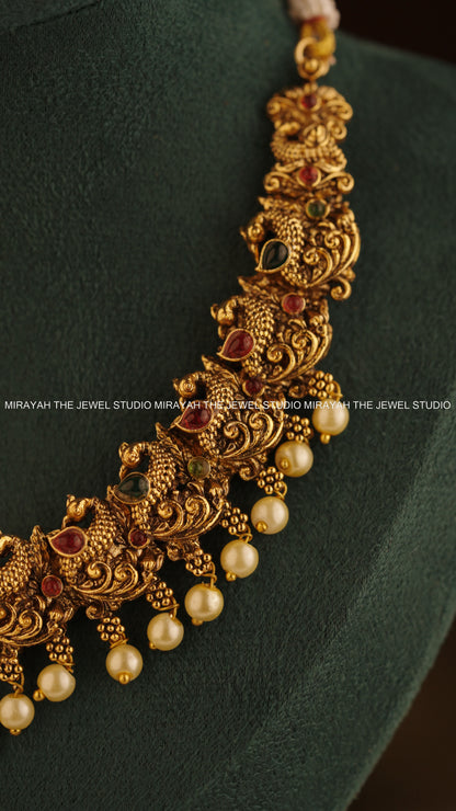 MAYIL MANJARI NECKLACE