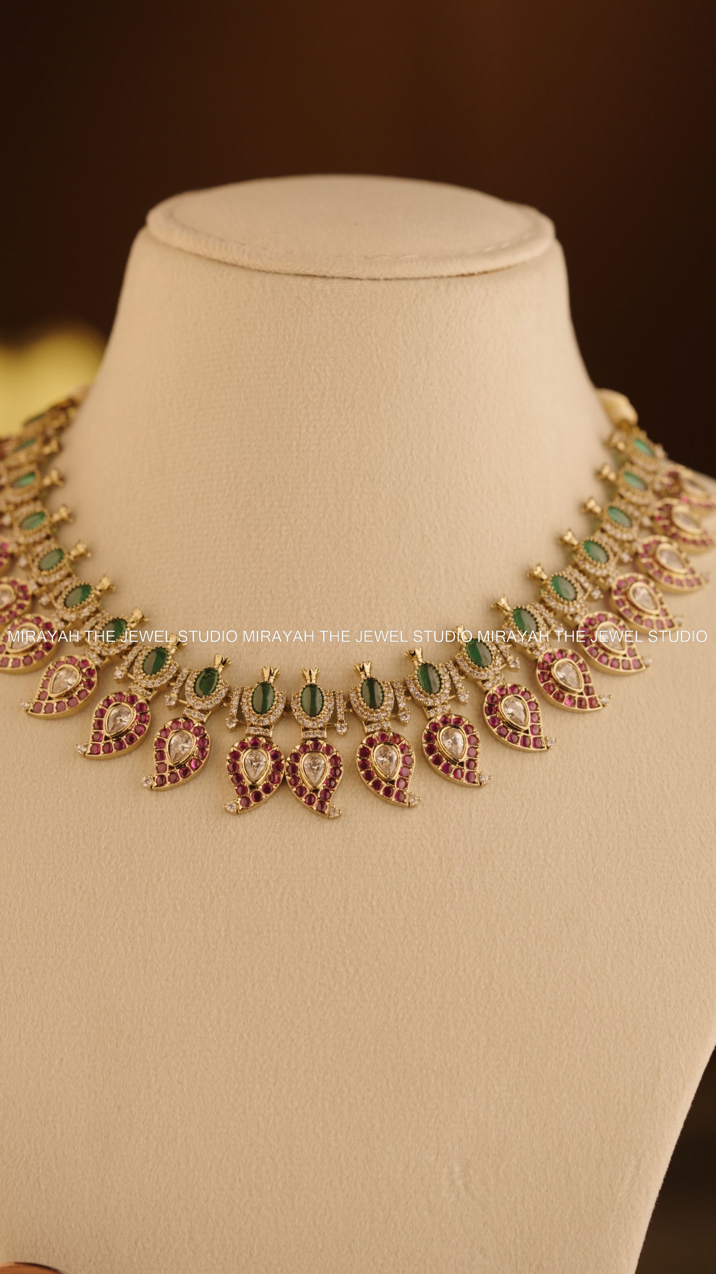 MANGO REGALIA NECKLACE - PURPLE AND GREEN