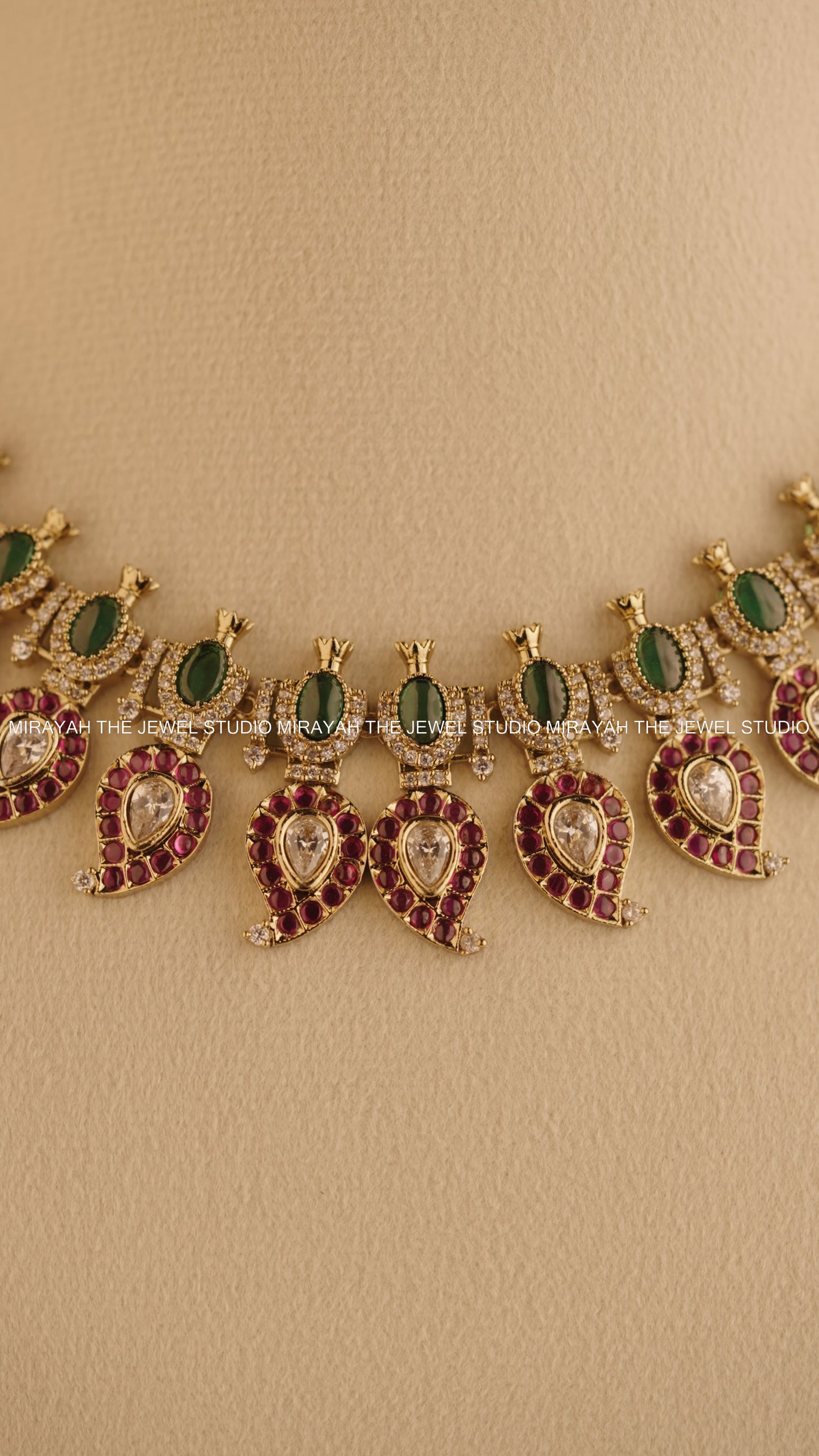 MANGO REGALIA NECKLACE - PURPLE AND GREEN