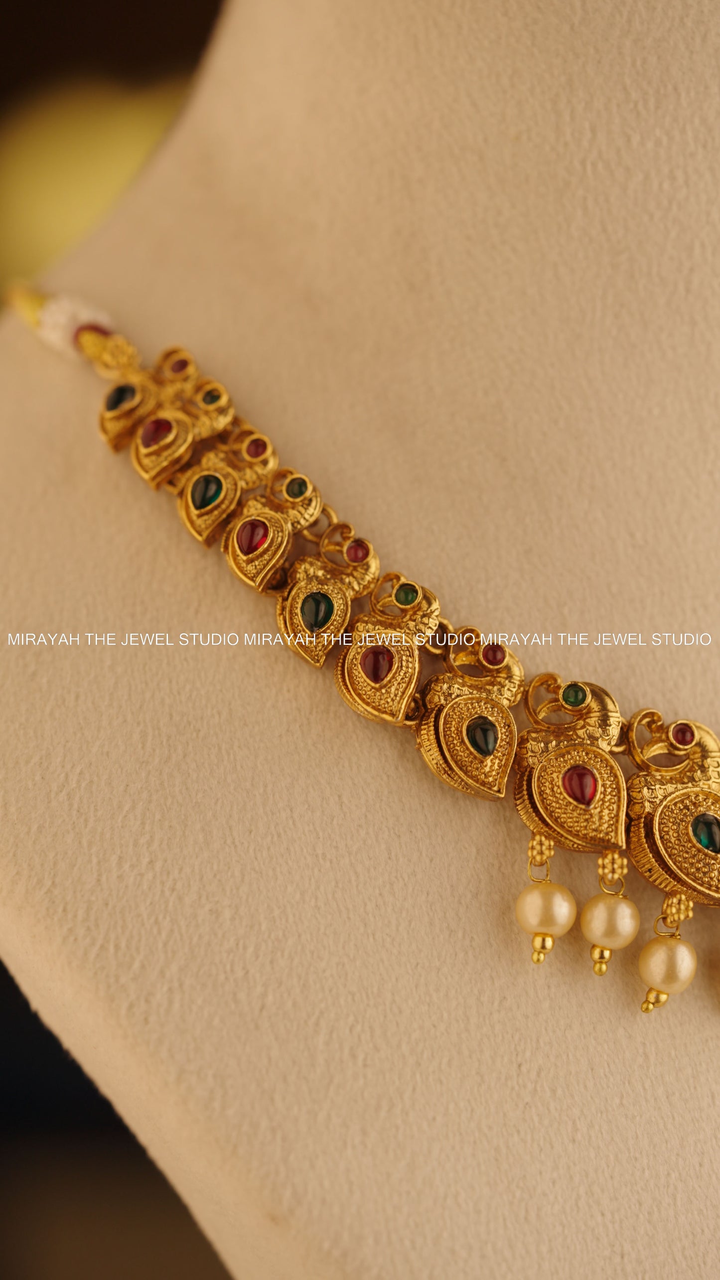 GAJA MAYUKHA NECKLACE - RED AND GREEN