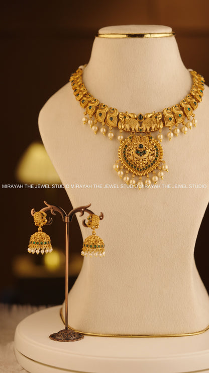 GAJA MAYUKHA NECKLACE - GREEN