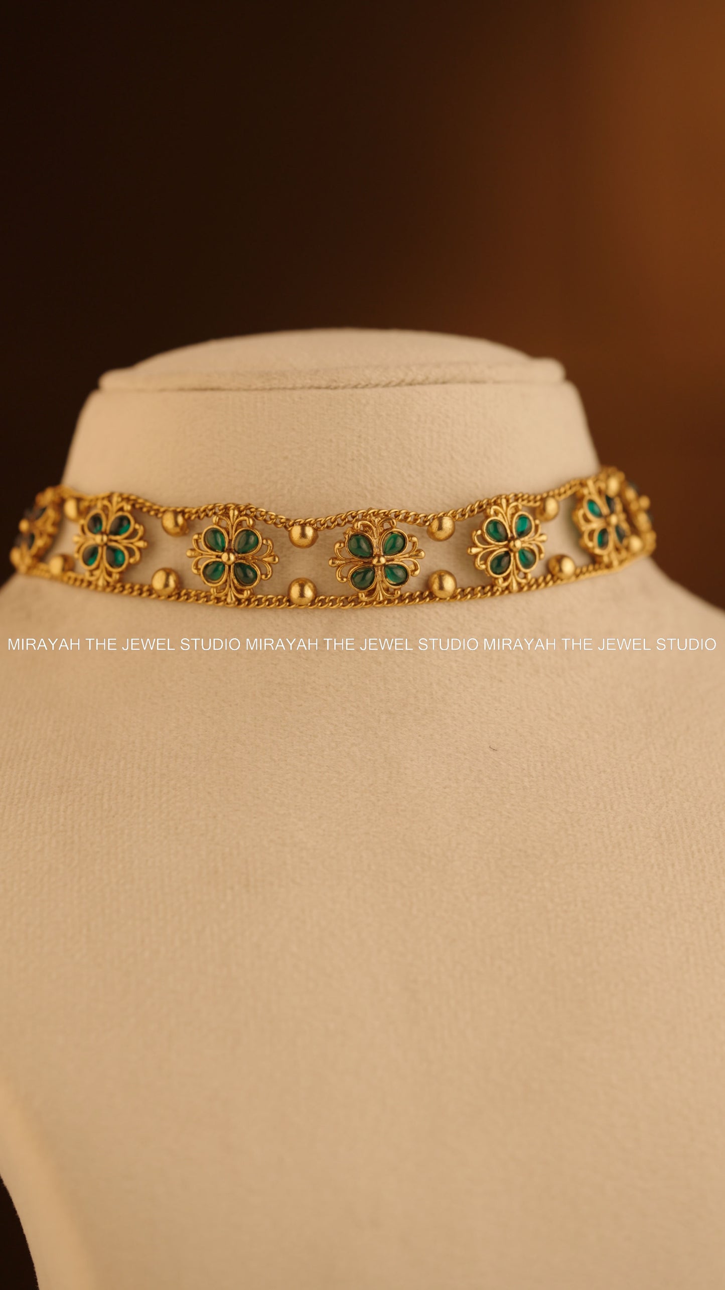 SIMPLE FLORA CHOKER - GREEN