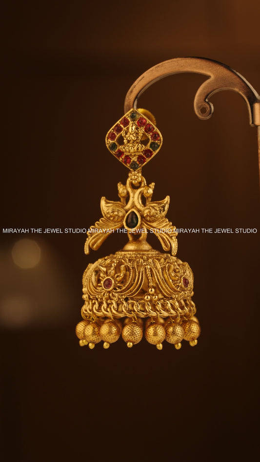 KANAKA MAYURA JHUMKA - GOLD