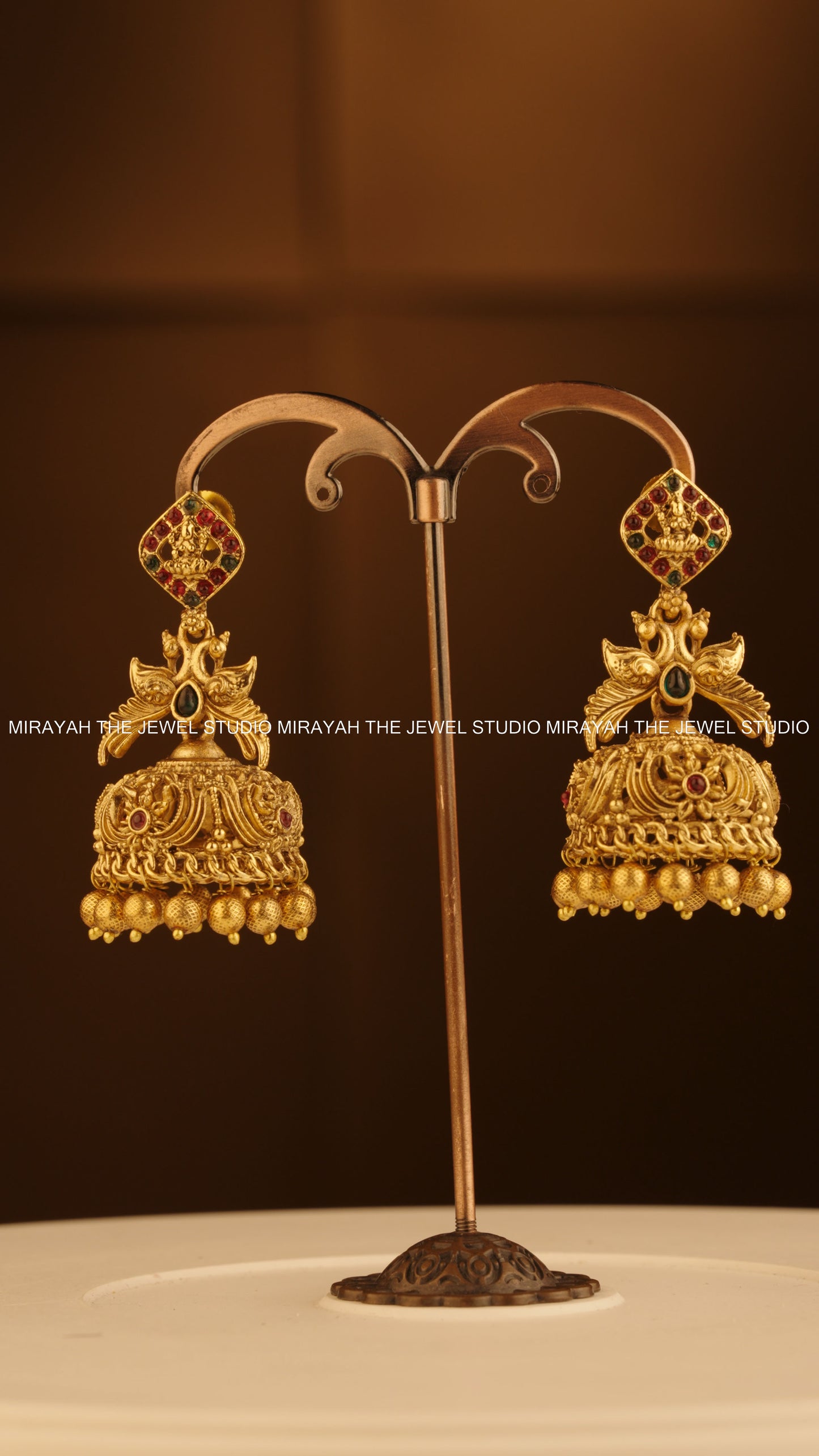 KANAKA MAYURA JHUMKA - GOLD