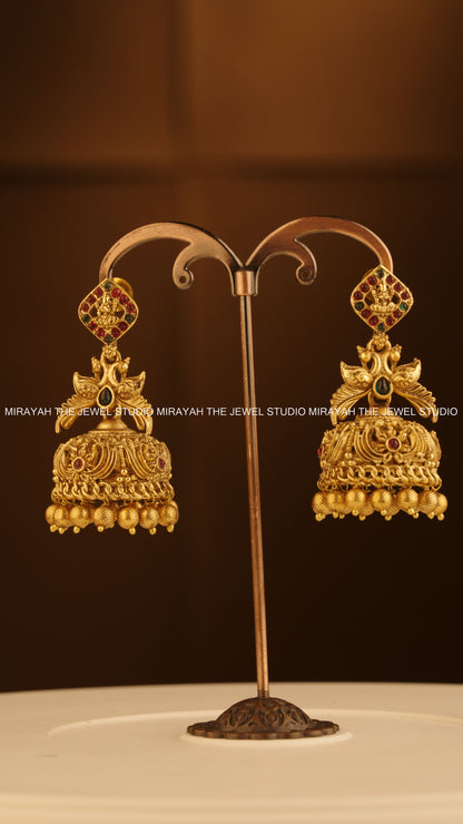 KANAKA MAYURA JHUMKA - GOLD