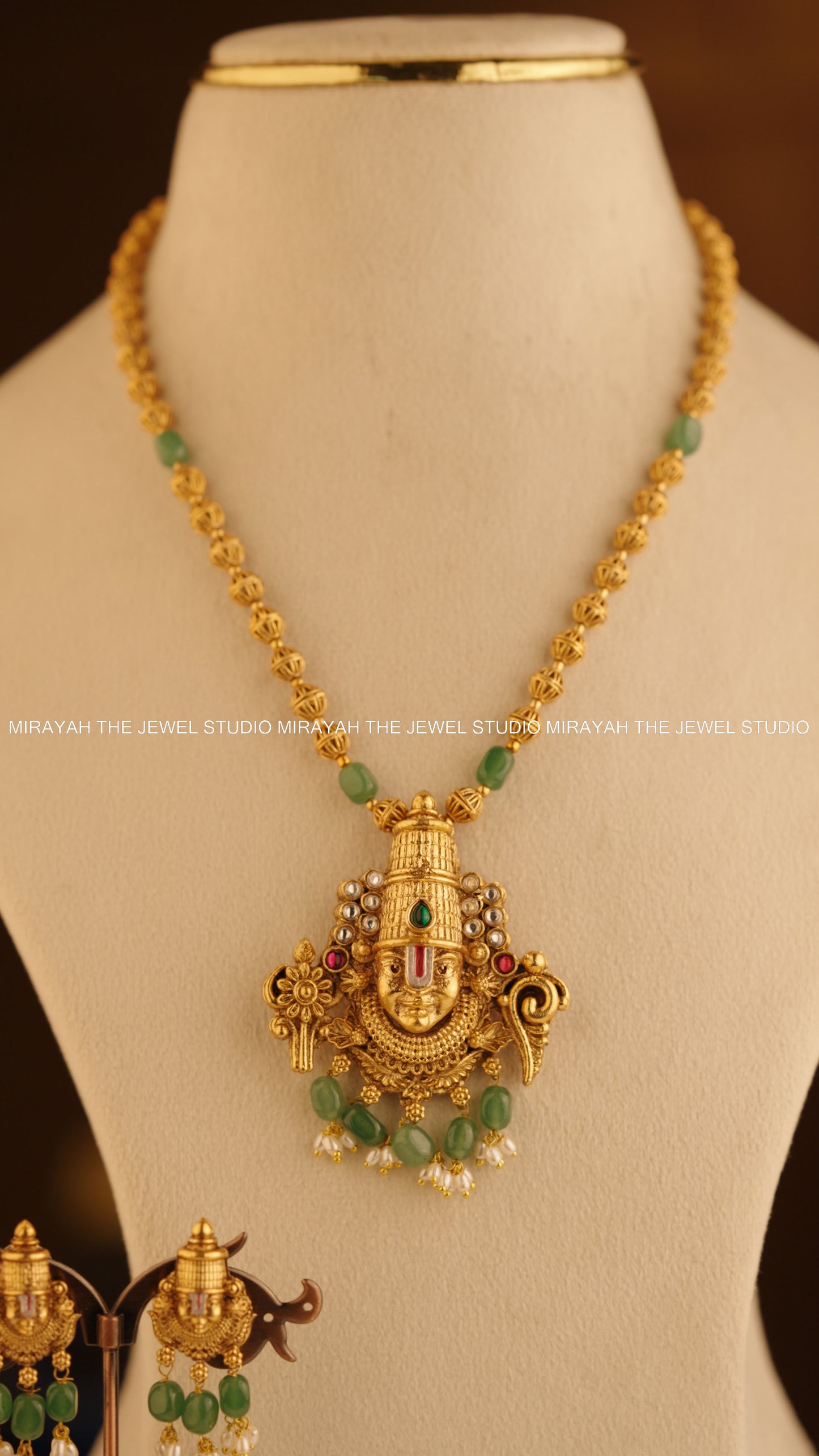 TIRUMALA TEJAS NECKLACE - GREEN