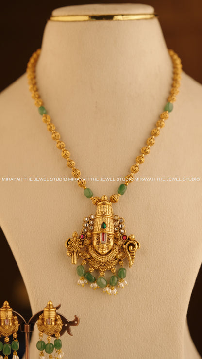 TIRUMALA TEJAS NECKLACE - GREEN