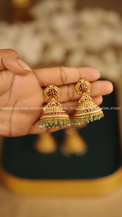 MARAGATHA BLOOM JHUMKA