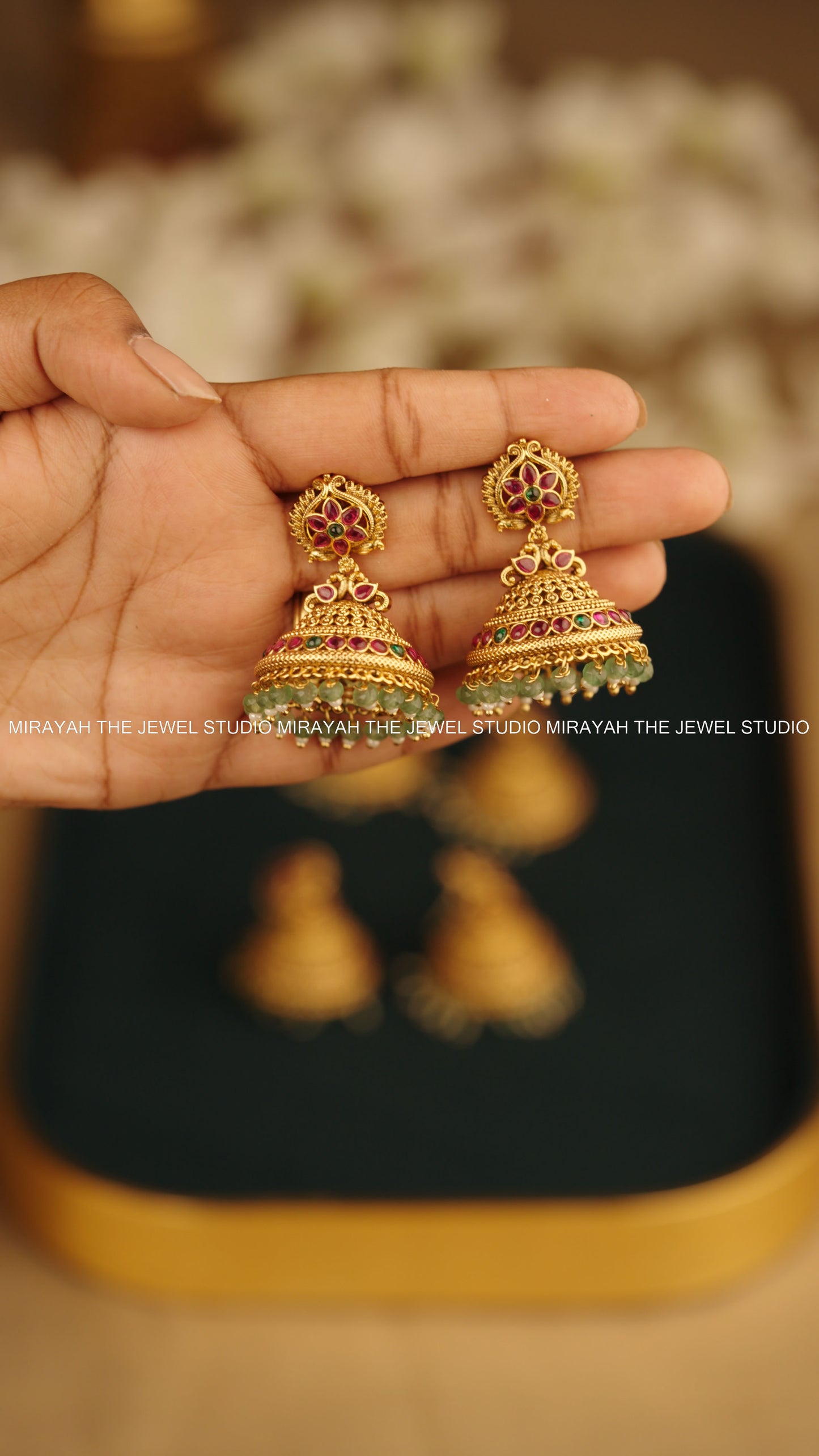 MARAGATHA BLOOM JHUMKA