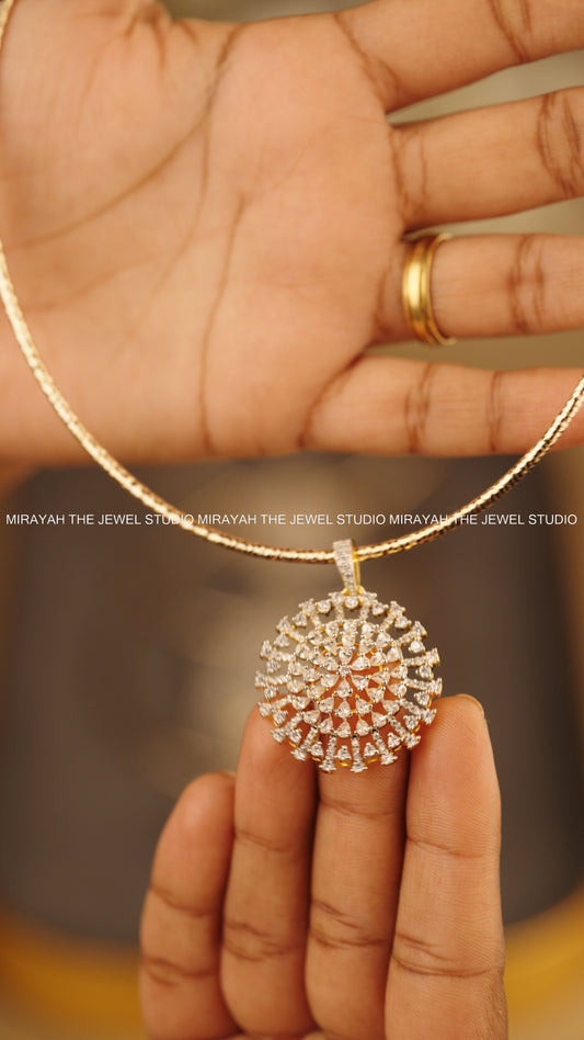 ROUND KOLAM HASLI NECKLACE (WITH DETACHABLE PENDANT)