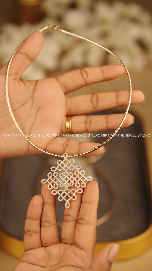 INFINITY KOLAM HASLI NECKLACE (WITH DETACHABLE PRNDANT)